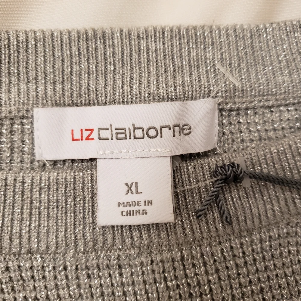 Sweater Silver tone Sz XL - Picture 8 of 9